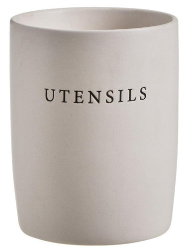 Farmhouse Cream Utensil Holder