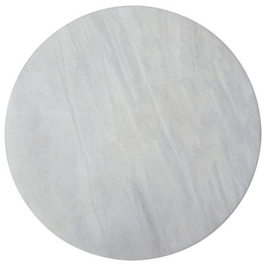 Salerno White Round Chopping and Serving Board in Marble