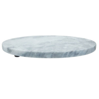 Salerno White Round Chopping and Serving Board in Marble