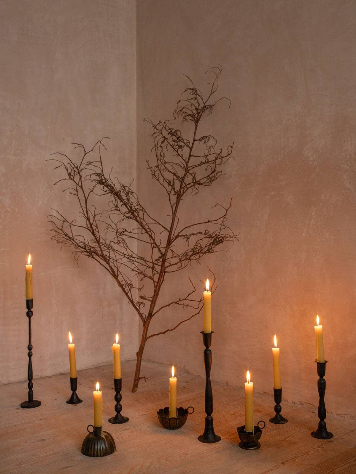 Large Black Candle Holder, Austen