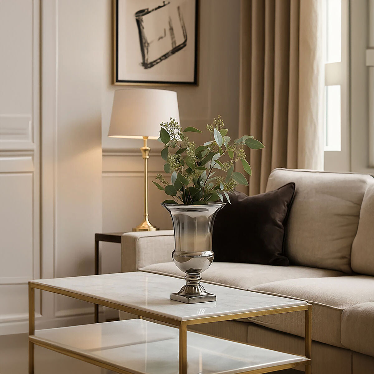 Alexa Ombre Fluted Small Glass Vase