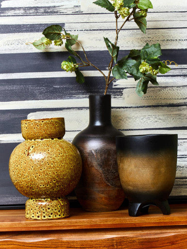 Arlo Large Wooden Ombre Vase