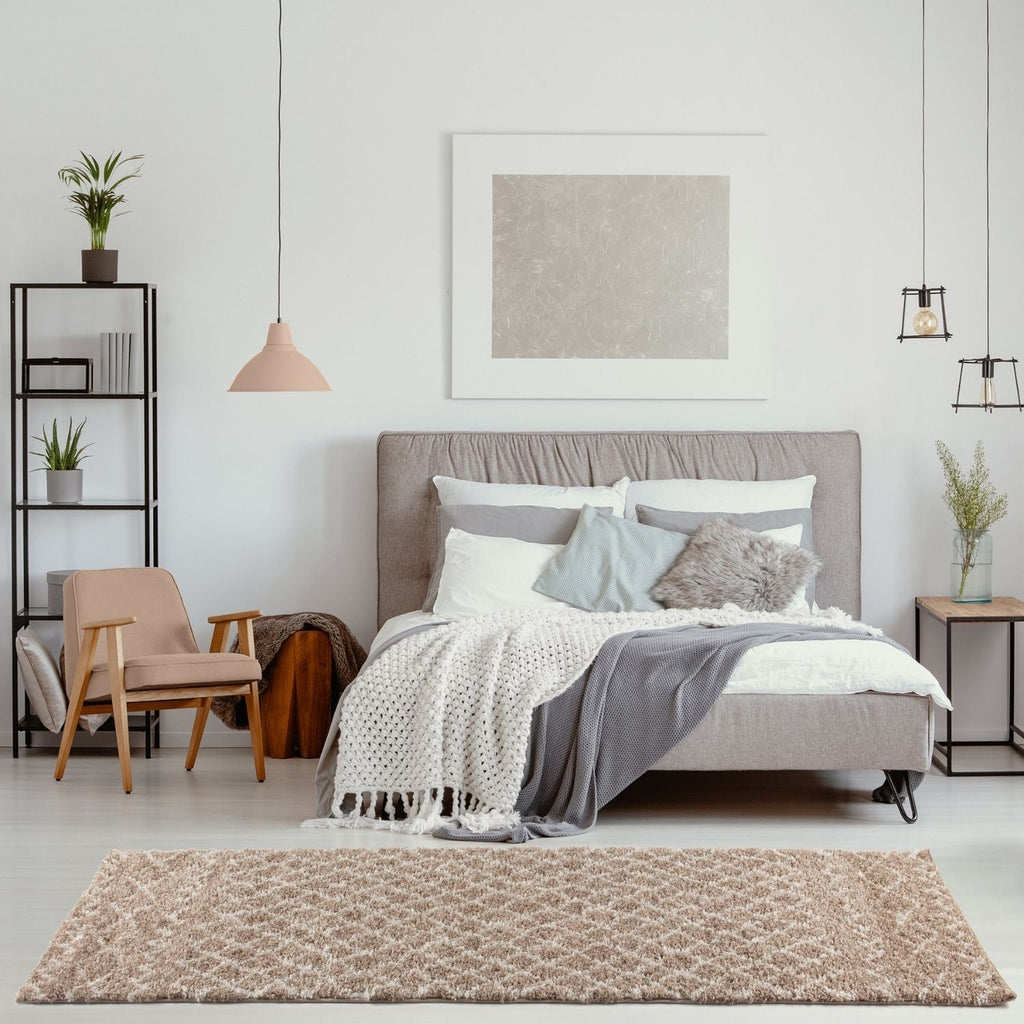 Moroccan Beige Shaggy Rug | 920