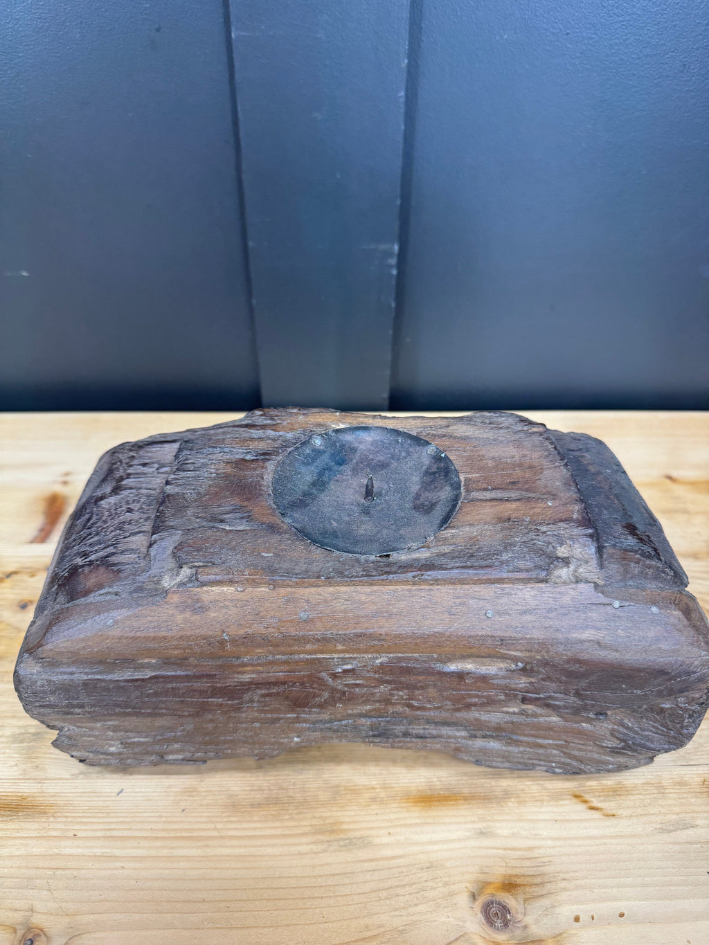 Rustic Wooden Candle Holder / Church Candle Stand / Reclaimed Farmhouse Decor B