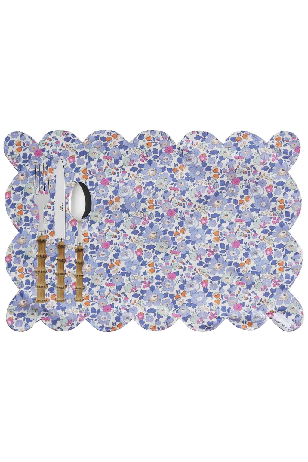 Reversible Scalloped Placemat made with Liberty Fabric BETSY