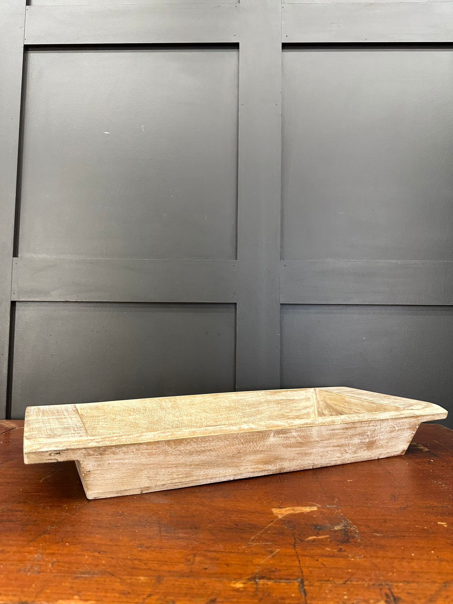 Rustic Wooden Serving Bowl / Fruit Bread Antipasti Cheese Board Tray