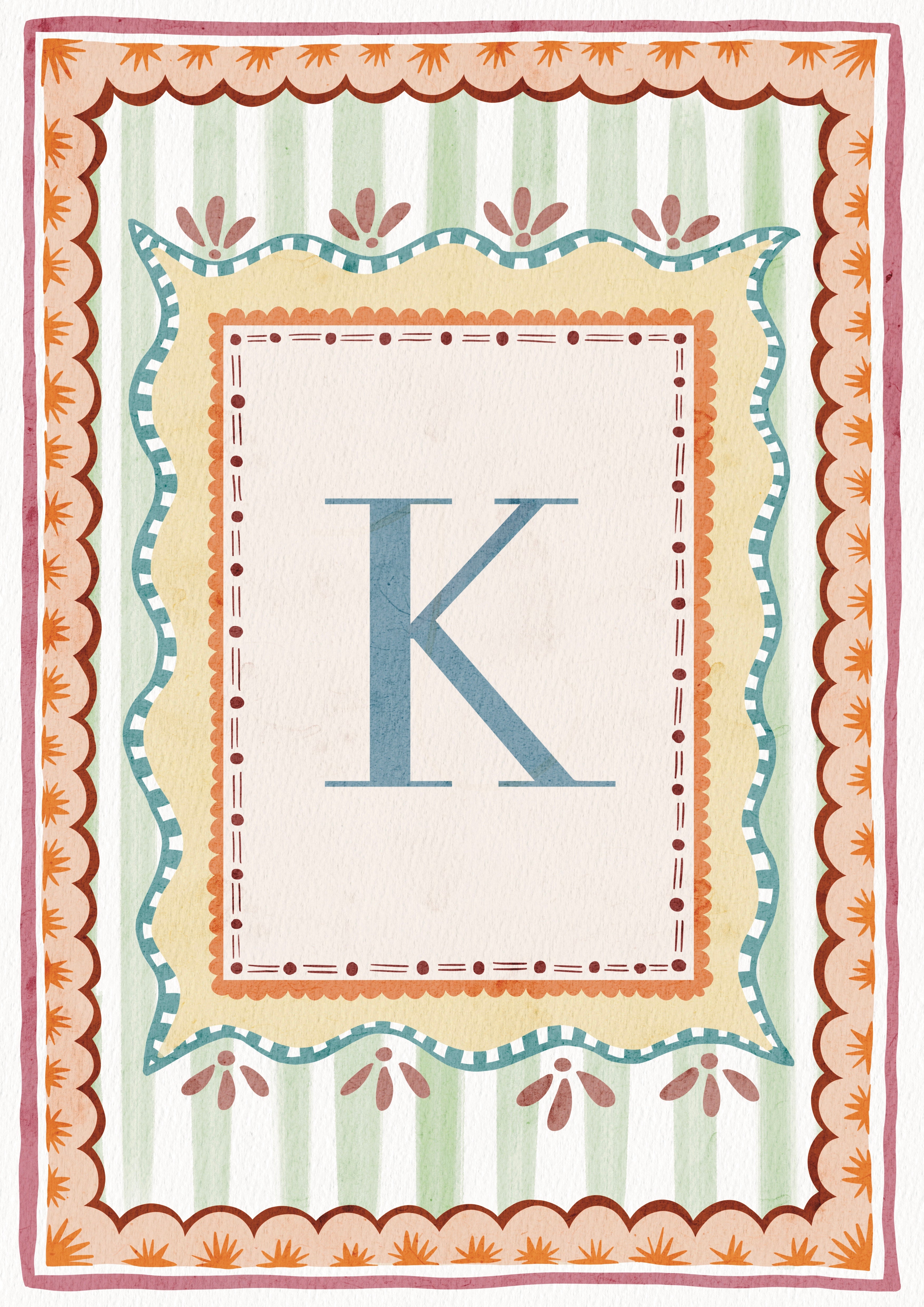 ALPHABET LETTERS ~ Blue / Pink / Green /