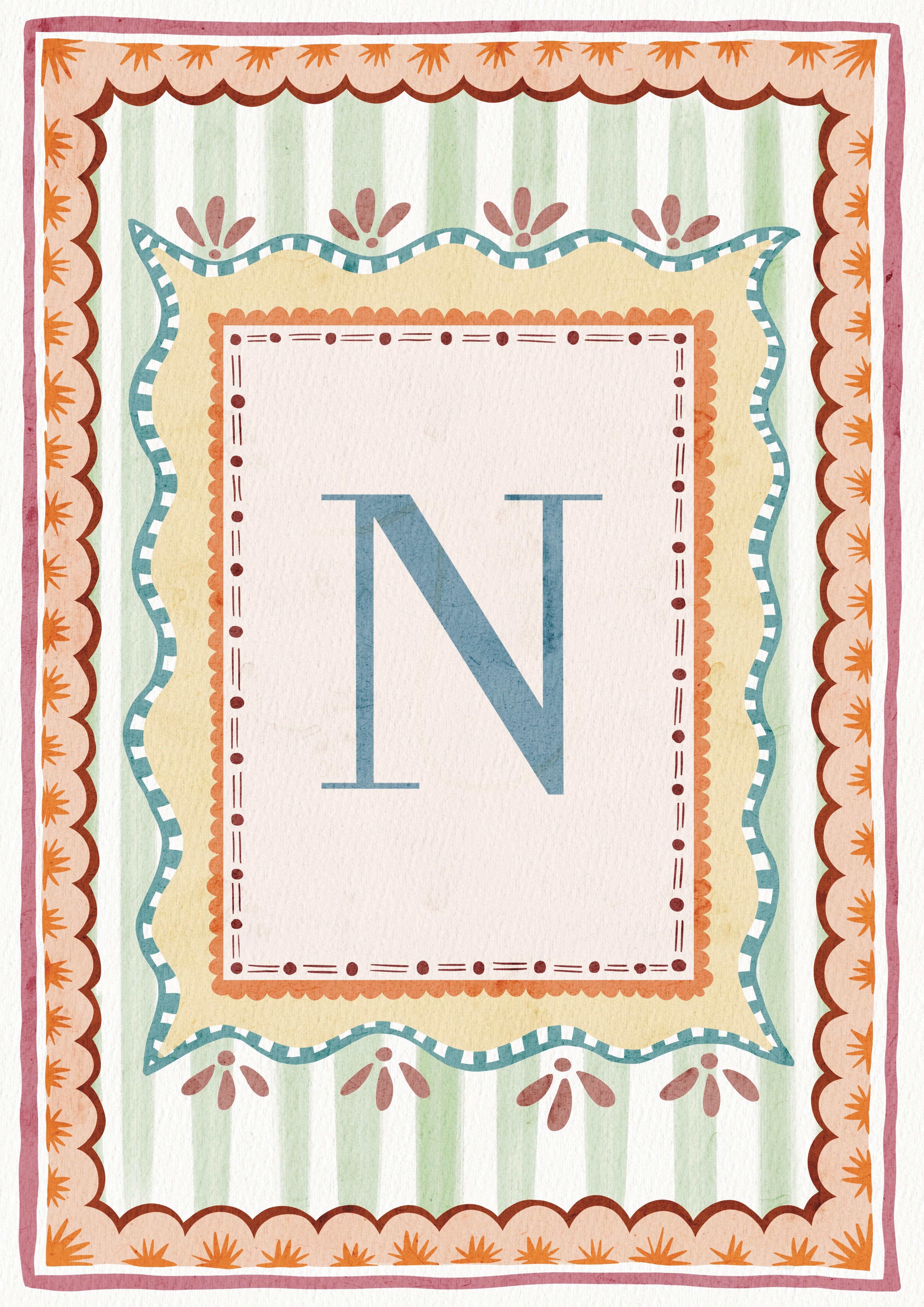 ALPHABET LETTERS ~ Blue / Pink / Green /