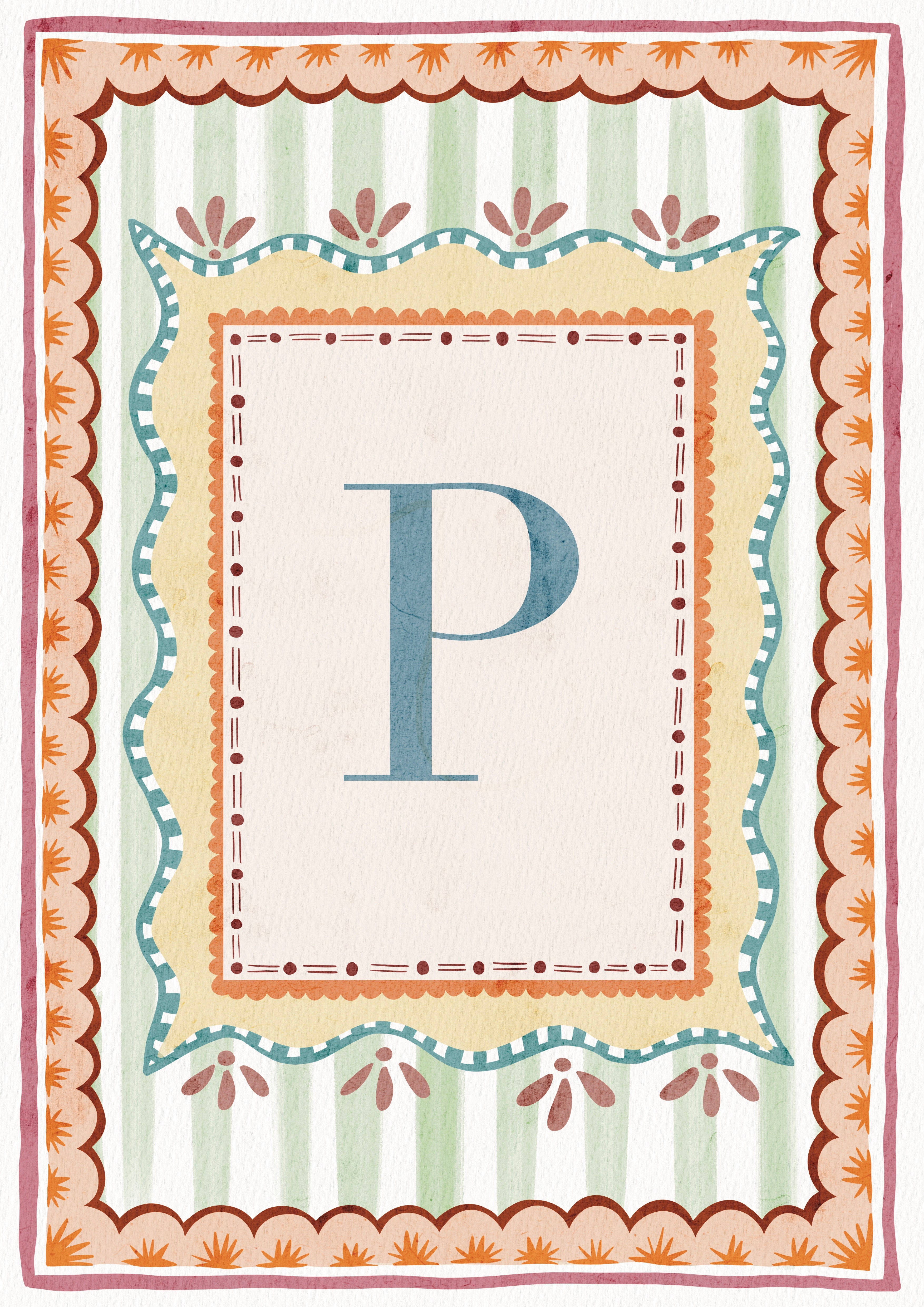 ALPHABET LETTERS ~ Blue / Pink / Green /