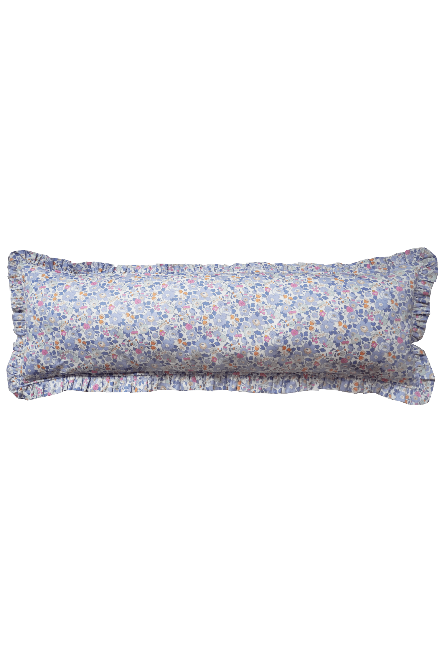 Ruffle Bolster Lumbar Cushion made with Liberty Fabric BETSY