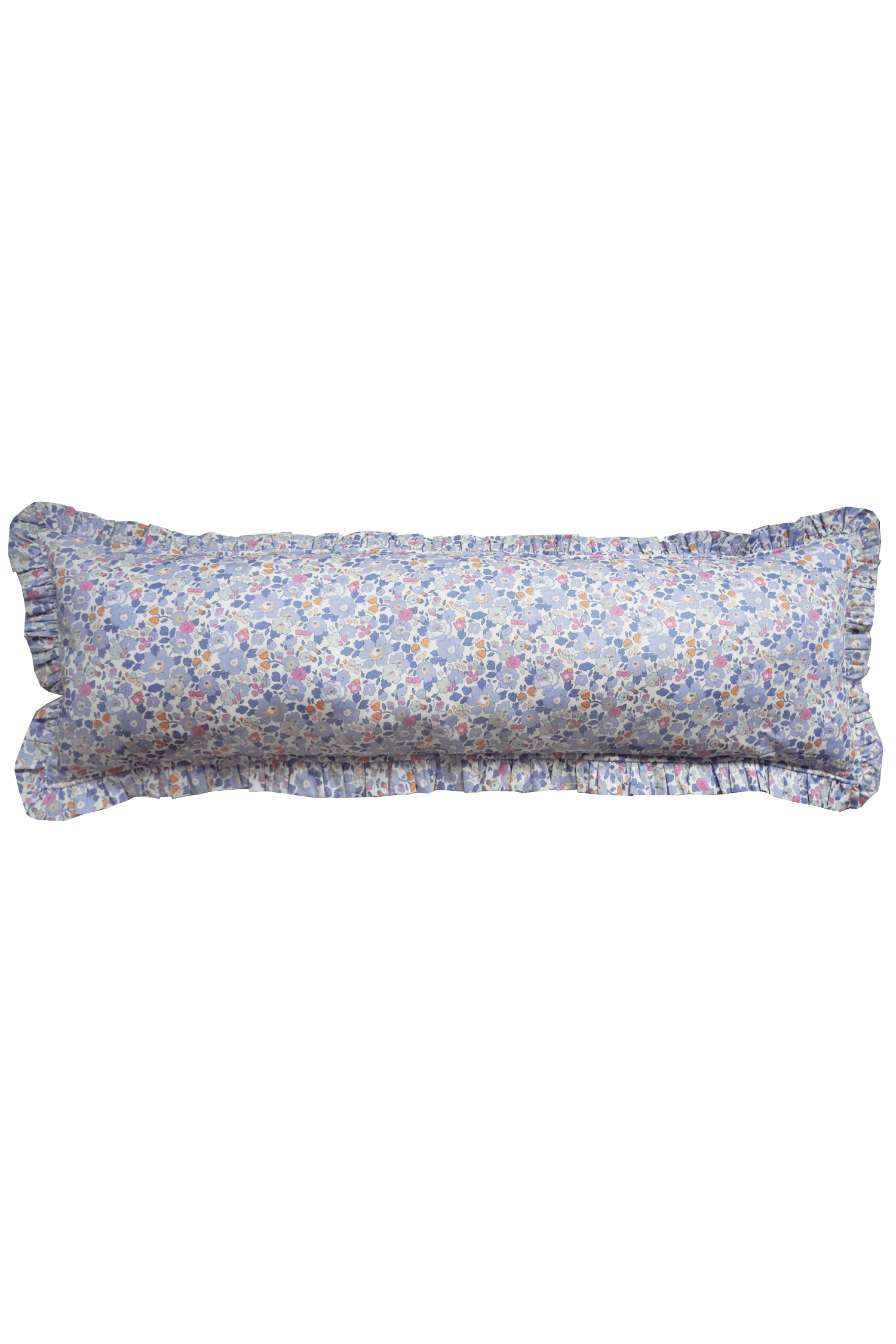 Ruffle Bolster Lumbar Cushion made with Liberty Fabric BETSY