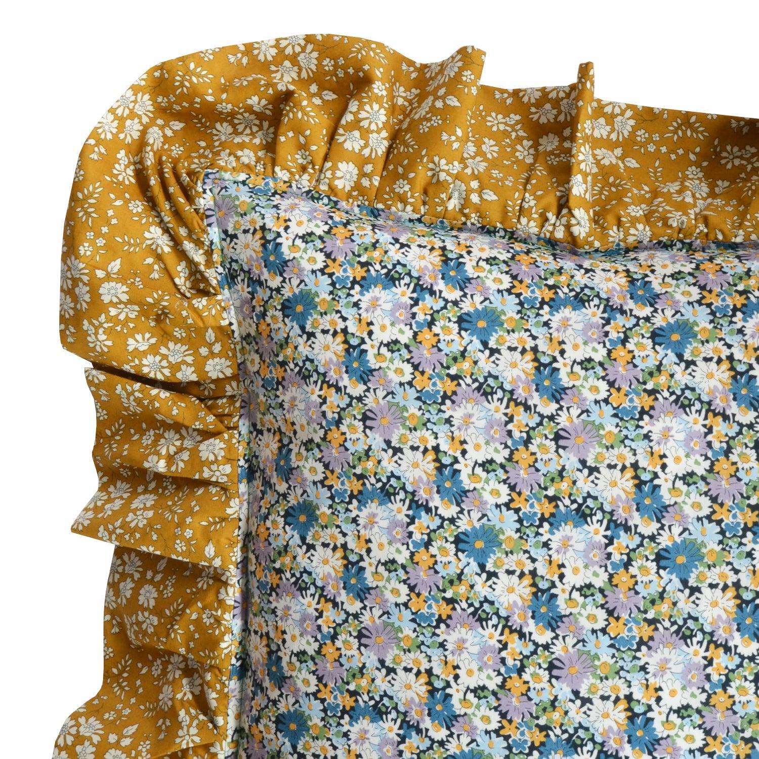 Ruffle Cushion made with Liberty Fabric LIBBY & CAPEL